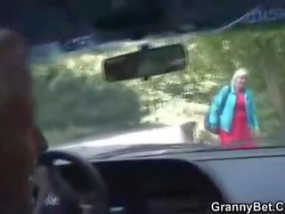 Car Driver Bangs Old Whore